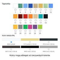 kolory obić,kolor tapicerki,tapicerka,kolor stelaża