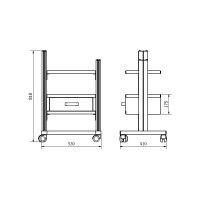 stolik,pod aparaturę medyczną,juventas,sta01,rysunek techniczny