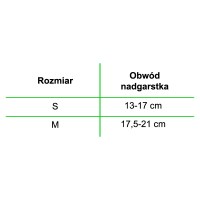 tabelka rozmiarowa,tabelka do ortezy o-1771