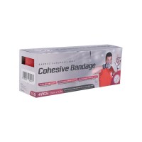 bandaż kohezyjny,lateksowy,czerwony,dla sportowców,elastyczny,5E,zestaw